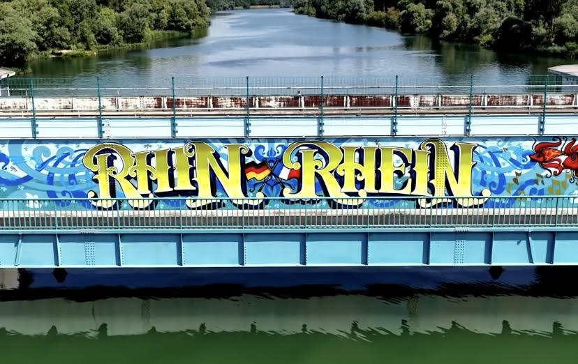 (FR) L’artiste de street Art, Inkie, est de retour dans l’Eurodistrict pour un projet XXL sur le Rhin!