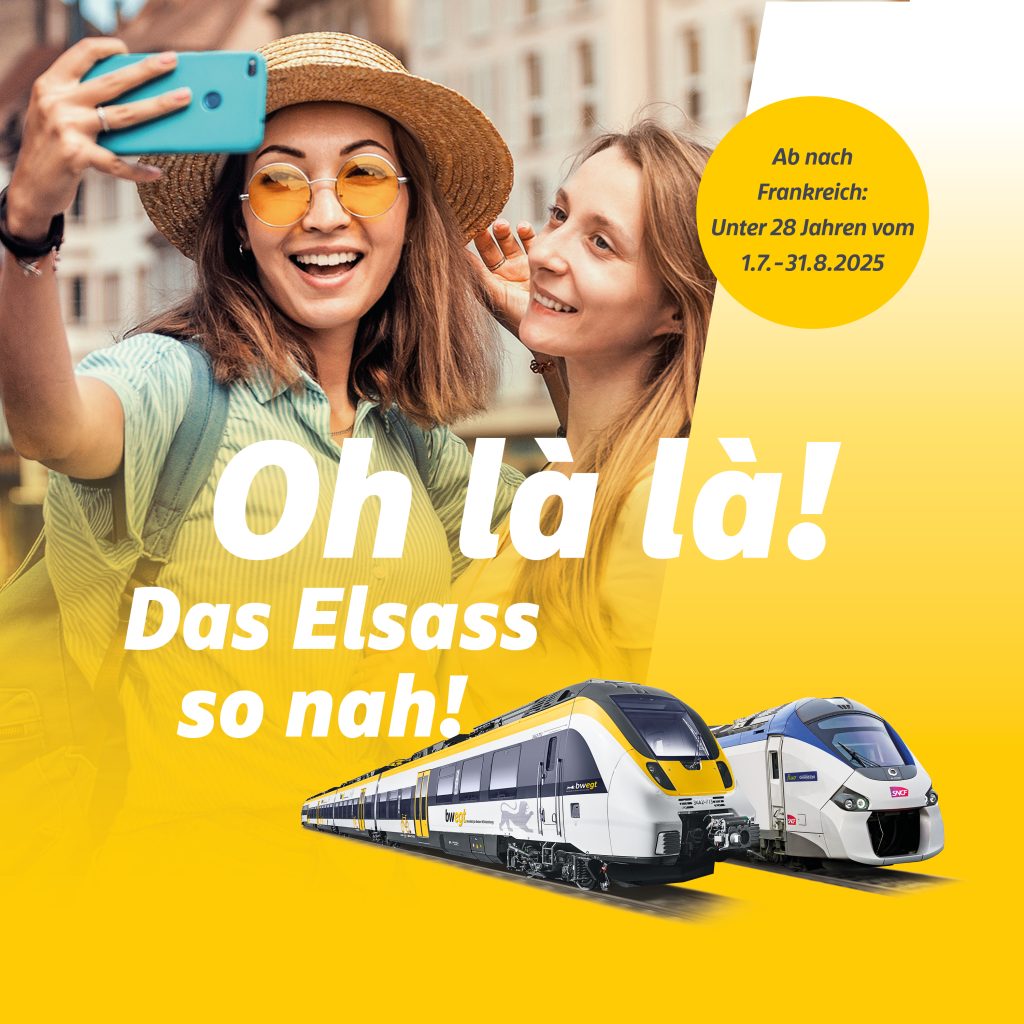 La mobilité transfrontalière pour les jeunes : un symbole d’amitié vécue – Le Bade-Wurtemberg et le Grand Est reconnaissent à nouveau mutuellement les billets de train des jeunes pendant l’été